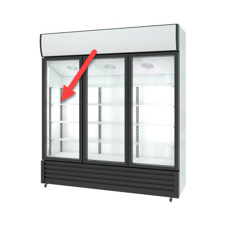 Left-opening swing door for LF-1000 wardrobe 590x1350mm 4mm recessed interior 558x133mm