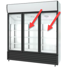 Right-opening swing door for LF-1000 wardrobe 590x1350mm 4mm recessed interior 558x133mm