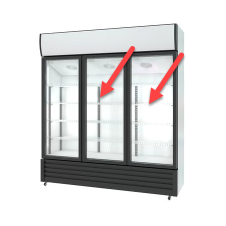 Puerta abatible apertura derecha armario LF-1000 590x1350mm Encastre interior 4mm 558x133mm