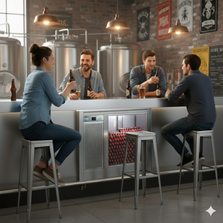 Vitrine en Acier Inoxydable spéciale bouteilles VB-1500