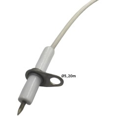 Ignition electrode with flange, cable length 350mm, round connector ø 2.4mm