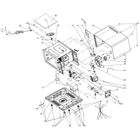 Professional Inox Microwave Eutron DMD100 25 Liters 1000W Toshiba Magnetron