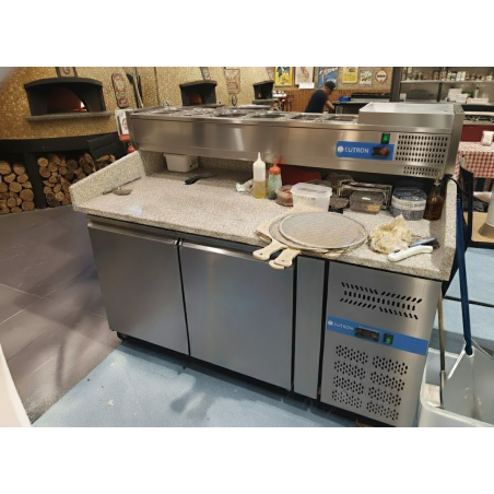 Table réfrigérée de préparation de pizzas PZ-2600TN 2 portes