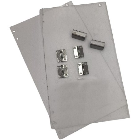 Kit de portes en méthacrylate transparent pour machine à pop-corn avec charnières et poignée