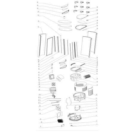 Porta completa com vedação contra intempéries ARC-100R Vitrine
