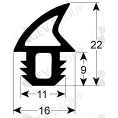 door seal profile 2757 UE vanta by meters for FIMOR