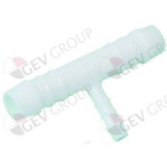 peça T plástica emenda de tubo ø 12-6-12mm 3 vias Fagor