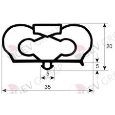 gasket for refrigerator profile 9798 Width 631mm Height 738mm Infrico