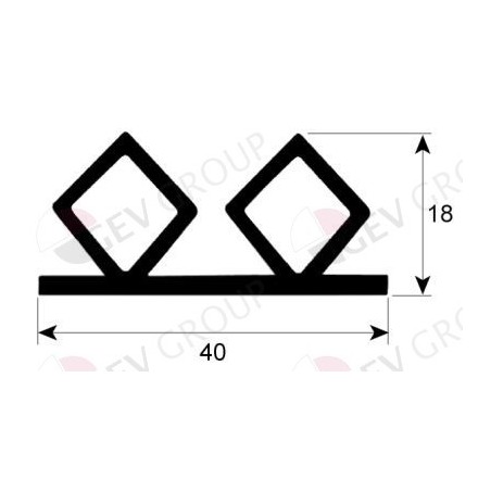 gasket for refrigerator profile 9904 EU per meter 901519
