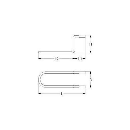 résistance 650W 230V L 280mm An 95mm H 87mm L1 65mm L2 215mm longueur du câble 1500mm Cookmax, Mafirol