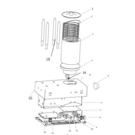 Recipiente água cachorro-quente HHD-1 Despiece 4