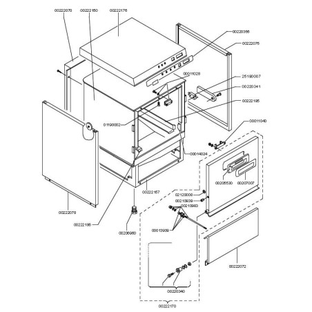 Elframo BD13 00222170 Complete Door Glasswasher