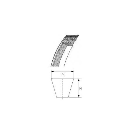 10x990mm Trapezoidal Belt 965(990LD) (GB/T1171) Length 990mm