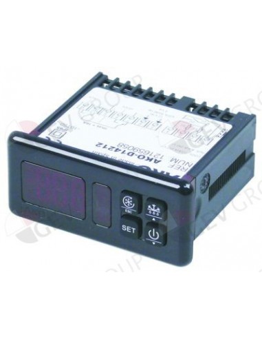 regulador electrónico AKO tipo AKO-D14212 71x29mm aliment. 12V tensión AC/DC NTC salidas de relé 2 