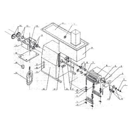 Engrenagem Metálica Cortadora em Tiradas QX-01 SL-48 Ø20mm Ø46mm 15 dentes L34mm