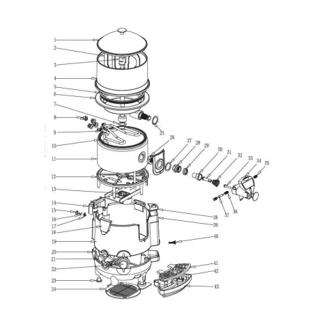 Chocolate maker rotating axis CH-5