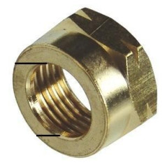 Left Nut 21.8 for gas fitting