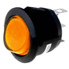 interruptor basculante medida de montagem 20mm âmbar 1NO 250V 16A 0-I emenda conector Faston 4,8mm