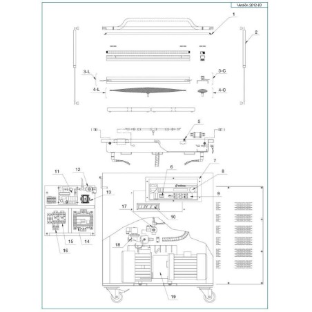 Conjunto Campana Envasadora vazio Edesa VAC-100S K005B50041 3 metros