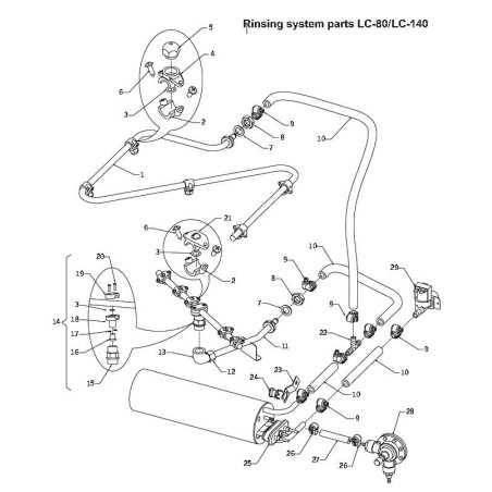 White Line Washing Arm Support A040225