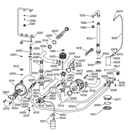 diffuseur rotatif pour buse de lavage H 5mm ø 16,5mm encoches 5mm Adler