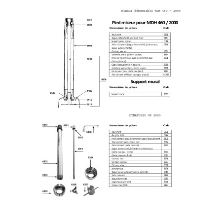 Árvore de transmissão Dynamic MDH460 MDH2000 MF90 MF 2000