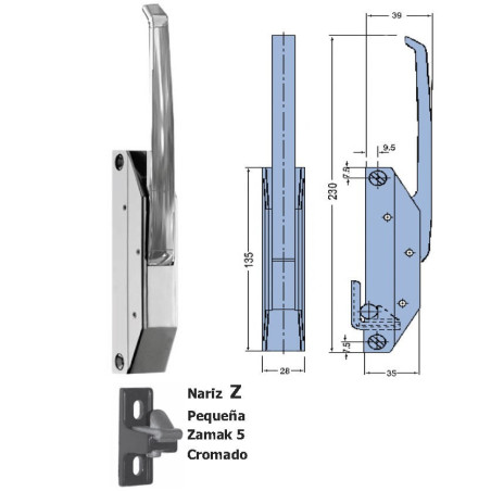 Small Epoxy Nose Vertical Closure Without Key