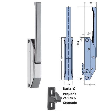 Small Epoxy Vertical Nose Closure Without Key