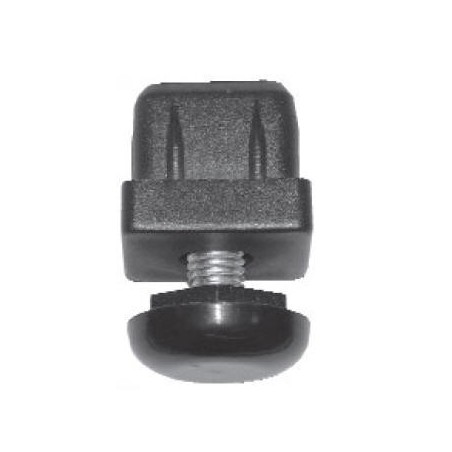 Adjustable leg for 30x30mm tube in black polyamide Maximum lift: 35mm