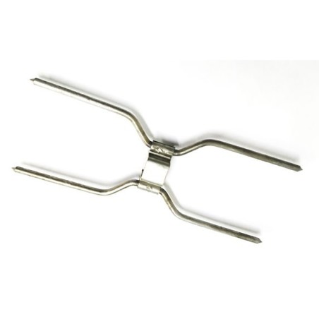 double skewer clip for chicken rotisserie 160X55mm skewer 4mm tube 12mm