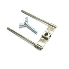 clip de brocheta doble para asador de pollos 160X55mm pincho 4mm tubo 12mm 