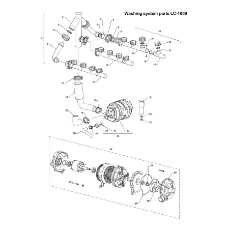 Joint conique intérieur bras de lavage lave-vaisselle Lineablanca A040050