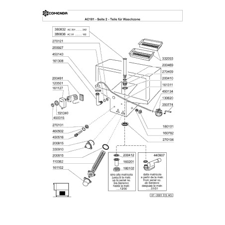 Joint de tube de trop-plein Comenda ø 30,9 mm Comenda, Hoonved, Mareno 200469