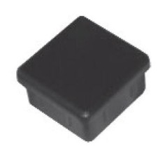 Tampas fixas 40x40mm plástico preto para tubo quadrado
