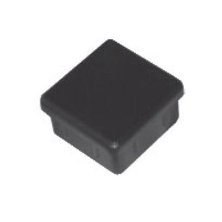 Fixed end caps 40x40mm black plastic for square tube