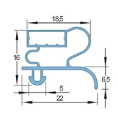 Bande d'étanchéité PVC souple PT.1250 Gris 3 mètres