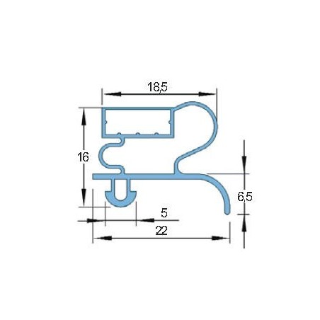 Vedante de PVC Mole PT.1250 Cinza 3 Metros