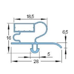 Bande d'étanchéité PVC souple PT.1250 gris 3 mètres