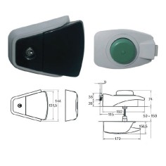 Fechadura para câmara com chave (PTA. 80mm)