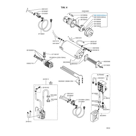 rotor Ø 85mm H 29mm shaft support Ø 9/8mm blades 6 Comenda, Elframo, Komel, Mach 00210029