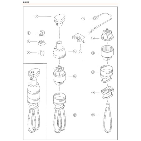 Moteur électroportatif Sammic BM-330:11b