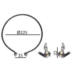 Résistance chauffe-lait 1300W Ø193mm