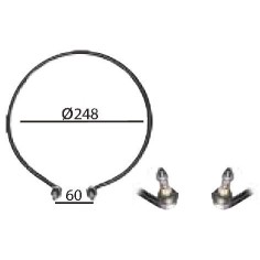 Milk heater resistance 1300W Ø193mm