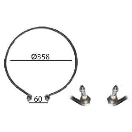 Resistência do aquecedor de leite 3000W Ø308mm
