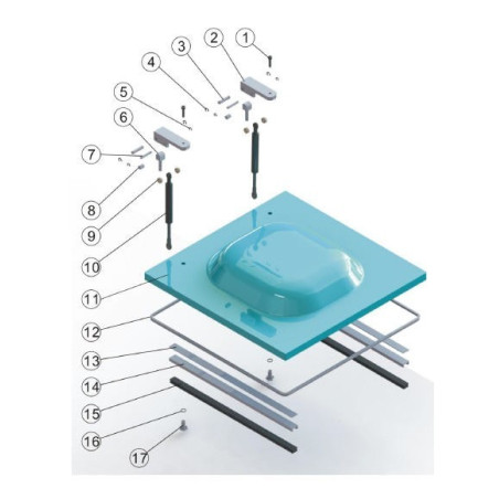 Cloche Bleue Emballeuse HVC-410 49x49cm sans accessoires