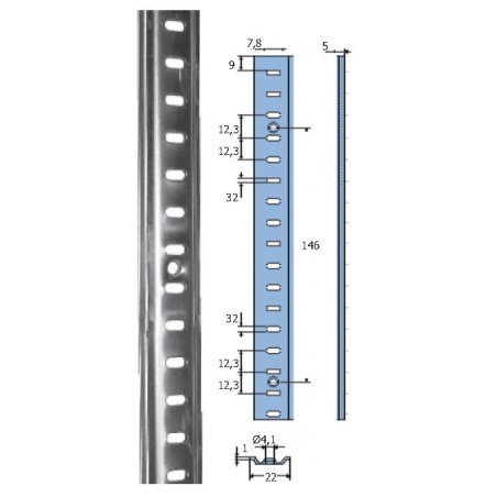 Fermeture éclair en acier inoxydable AISI304 2m