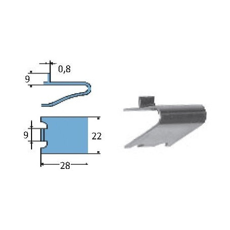 Zipper support without stop AISI304