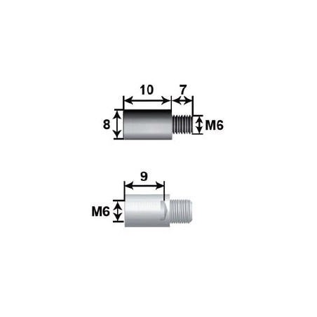 Prolongador 10mm Para Vara 8 L10 M6