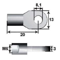 Metal Eye Anchor Ø8mm L20 M6