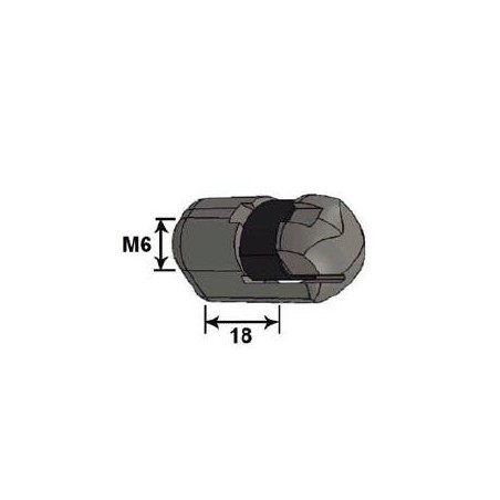 Rotule Plastique Tête 10 L18G M6